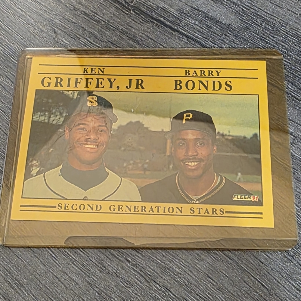 1991 Fleer #710 Barry Bonds Ken Griffey Jr. Seattle Mariners Pittsburgh Pirates